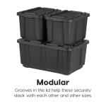 27 Gallon Heavy Duty Stackable Storage Totes - 4 Pack