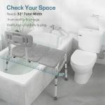 500lb Adjustable Heavy Duty Shower Bench with Arms