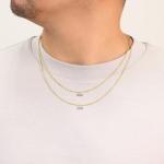 14k Yellow Gold Diamond Cut Rope Necklace 22