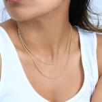 14k Yellow Gold Diamond Cut Rope Necklace 22