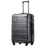 Coolife Expandable Spinner Luggage Set - Charcoal