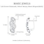 Lab Grown Diamond Infinity Earrings in 14K White Gold