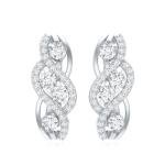 Lab Grown Diamond Infinity Earrings in 14K White Gold