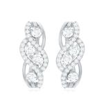 Lab Grown Diamond Infinity Earrings in 14K White Gold