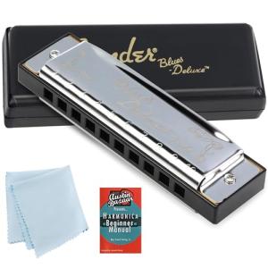 Fender Blues Deluxe Harmonica Bundle with Case