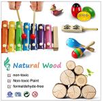 Wooden Toddler Musical Instruments Set with Bag