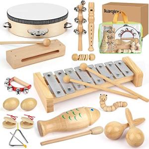 Natural Wooden Musical Instrument Set for Kids