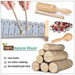 LOOIKOOS Toddler Musical Instruments International Natural Wooden Music Set for Toddlers and Kids - Eco Friendly Preschool Educational Musical Toys with Storage Bag