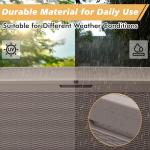 WTFGO 100 Gallon Outdoor Storage Box, Resin Deck Boxes Outdoor Waterproof For Patio Furniture, Garden Tools, Pool Supplies, Lockable And UV Resistant (Rattan Gray)