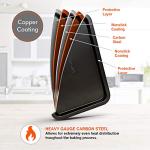 PERLLI Non-Stick 10-Piece Bakeware Set – Carbon Steel with Even Heat Distribution, Oven Safe to 446°F, BPA-Free, Dishwasher Safe, Stackable Baking Tools for Easy Storage and Everyday Cooking - Gray