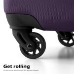 Coolife Luggage 3 Piece Set Suitcase Spinner Hardshell Lightweight TSA Lock (purple, 20/24/28)