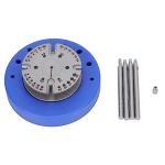 Pilipane Watch Movement Balance Wheel Holder Professional Alloy Watch Hairspring Balance Stand Repair Tool for Watchmakers Hobbyists Blue Gray 80mm Base 4 Needle Punches