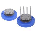 Pilipane Watch Movement Balance Wheel Holder Professional Alloy Watch Hairspring Balance Stand Repair Tool for Watchmakers Hobbyists Blue Gray 80mm Base 4 Needle Punches