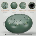 Chakra Steel Tongue Drum, 8 Notes, 15.2 cm