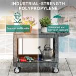 YITAHOME Heavy Duty Rolling Utility Cart, Gray