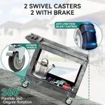 YITAHOME Heavy Duty Rolling Utility Cart, Gray