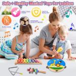 20-Piece Kids Wooden Percussion Instruments Set