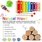 20-Piece Kids Wooden Percussion Instruments Set