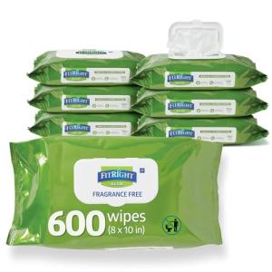 FitRight Aloe Personal Cleansing Wipes - 600 Count