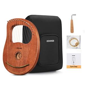 Donner 16-String Lyre Harp with Accessories
