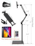 Adjustable Tablet and Phone Floor Stand Holder