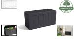 Chic 270L Graphite Garden Storage Box with Lock