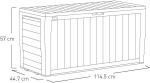 Chic 270L Graphite Garden Storage Box with Lock
