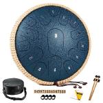 HOPWELL 15-Note Steel Tongue Drum in Marine Blue