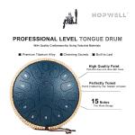 HOPWELL 15-Note Steel Tongue Drum in Marine Blue