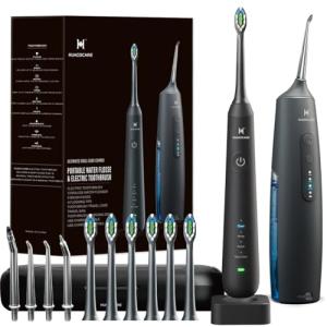 Water Flosser & Electric Toothbrush Combo in Black