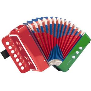 Colorful 10-Key Kids Button Accordion Musical Instrument