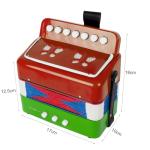 Colorful 10-Key Kids Button Accordion Musical Instrument