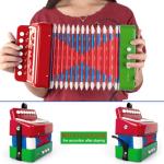 Colorful 10-Key Kids Button Accordion Musical Instrument