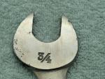 Vintage Gray Open End Wrench 3/4" & 7/8