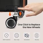 TILYMOL Black 3-Piece Spinner Luggage Set