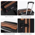 TILYMOL Black 3-Piece Spinner Luggage Set