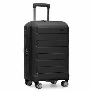 Traveler's Choice Expandable Black Hardshell Carry-On