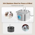 Stainless Steel Cat Water Fountain for Pets