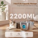 Stainless Steel Cat Water Fountain for Pets