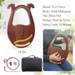 VixxNoxx 16-String Mahogany Lyre Harp Kit