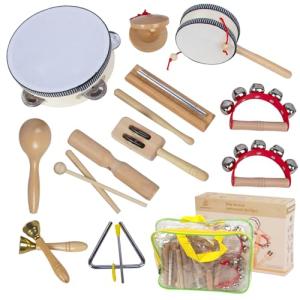 Wooden Percussion Instruments Set for Toddlers