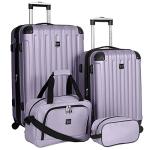 Lilac 4-Piece Hardside Luggage Set by Travelers Club