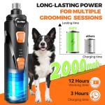 Whisper-Quiet Dog Nail Grinder with LED Lights