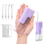 COSLUS T40 Travel Mini Water Flosser, Pink Purple