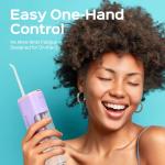 COSLUS T40 Travel Mini Water Flosser, Pink Purple