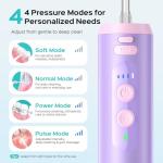 COSLUS T40 Travel Mini Water Flosser, Pink Purple