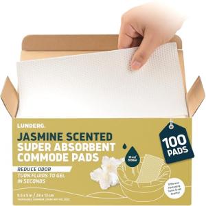 Jasmine Scented Super Absorbent Commode Pads 100 Count