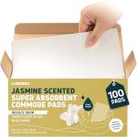 Jasmine Scented Super Absorbent Commode Pads 100 Count