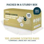 Jasmine Scented Super Absorbent Commode Pads 100 Count