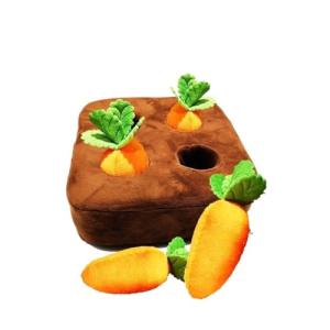 Interactive 2-in-1 Carrot Plush Toy for Dogs